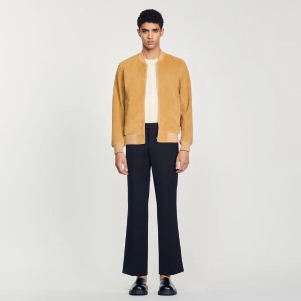 Hot Blouson En Cuir Suédé Homme Cuirs | Manteaux & Blousons