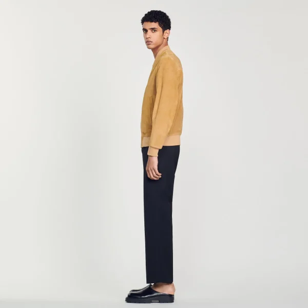 Hot Blouson En Cuir Suédé Homme Cuirs | Manteaux & Blousons