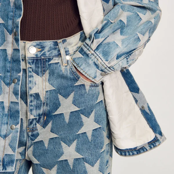 Online Blouson Surchemise En Jean étoiles Femme Ensembles | Blousons & Vestes