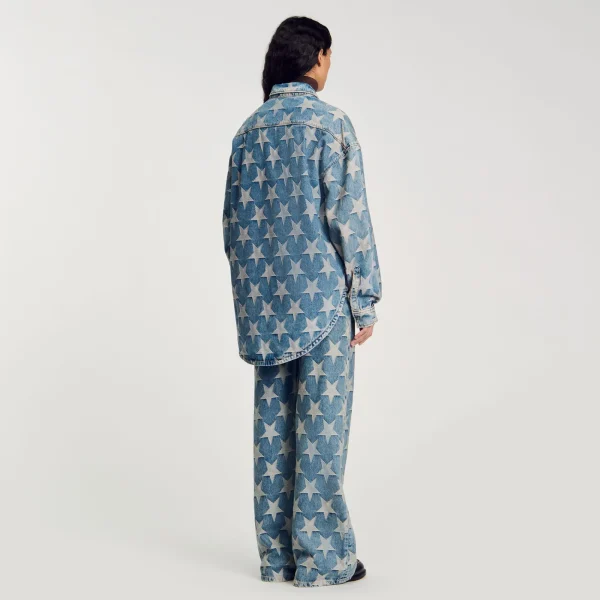 Online Blouson Surchemise En Jean étoiles Femme Ensembles | Blousons & Vestes