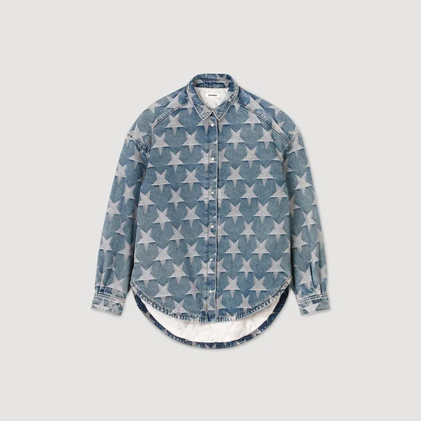 Online Blouson Surchemise En Jean étoiles Femme Ensembles | Blousons & Vestes