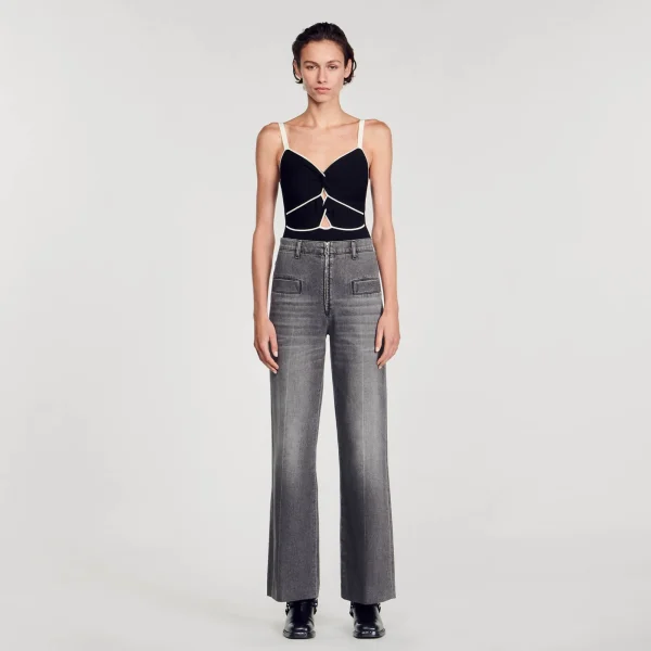Flash Sale Body En Maille Bicolore Femme Tops & Chemises