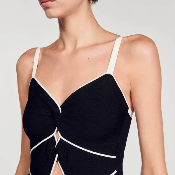 Flash Sale Body En Maille Bicolore Femme Tops & Chemises