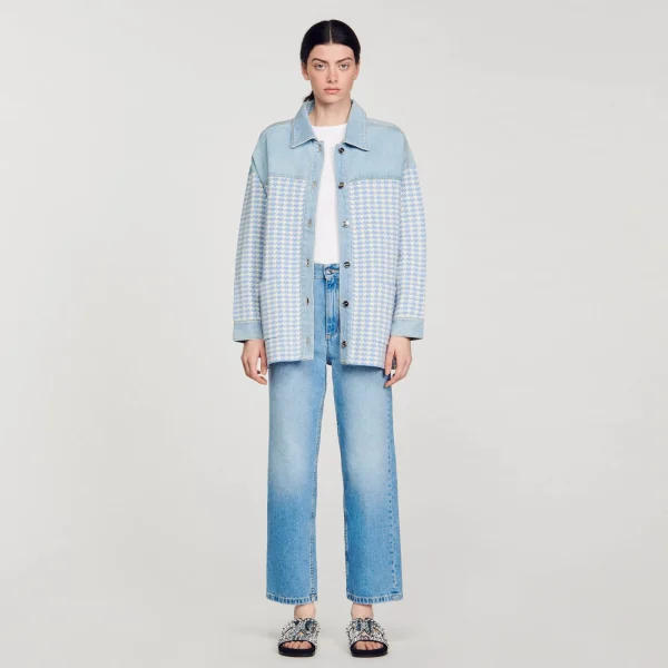 Hot Cardicoat Pied-de-poule Femme Pulls & Cardigans