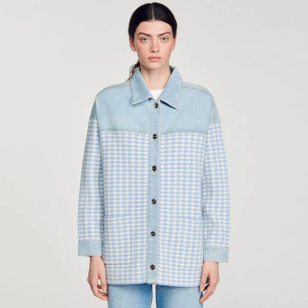Hot Cardicoat Pied-de-poule Femme Pulls & Cardigans
