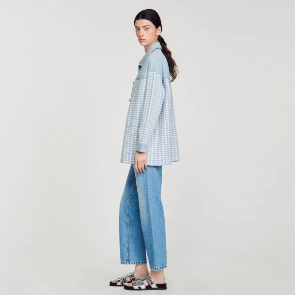 Hot Cardicoat Pied-de-poule Femme Pulls & Cardigans