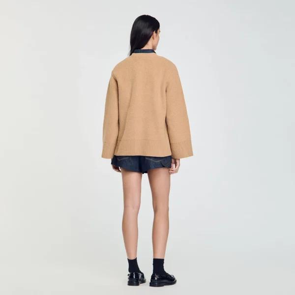 Flash Sale Cardigan Long En Laine Femme Pulls & Cardigans