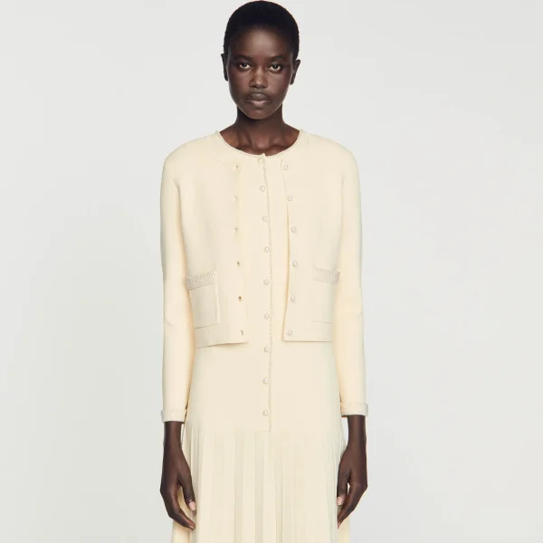 Best Sale Cardigan Orné De Perles Femme Ensembles | Pulls & Cardigans