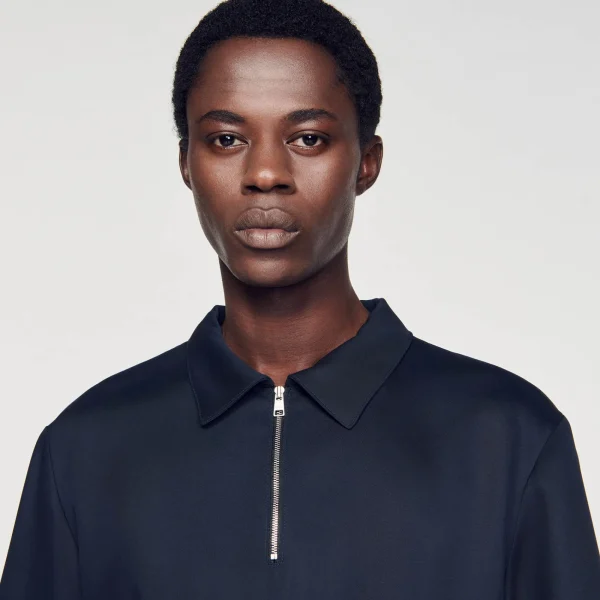 Flash Sale Chemise à Col Zippé Homme Chemises