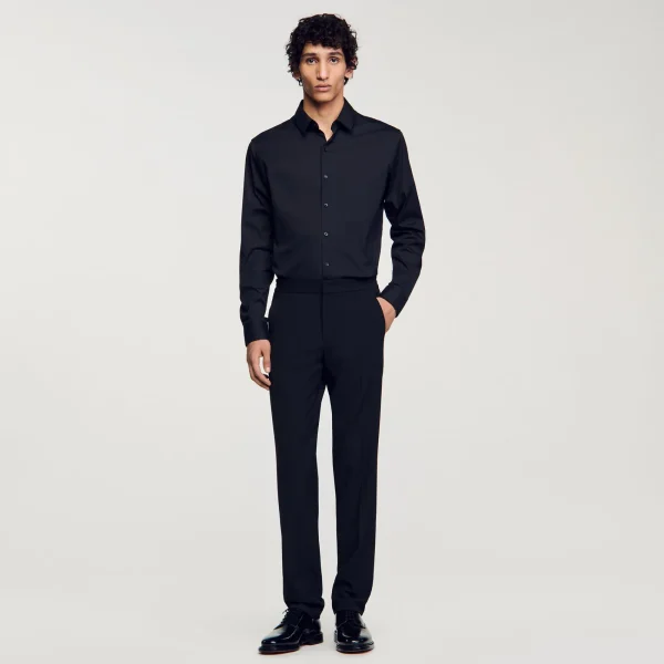 Discount Chemise Ajustée En Coton Stretch Homme Chemises