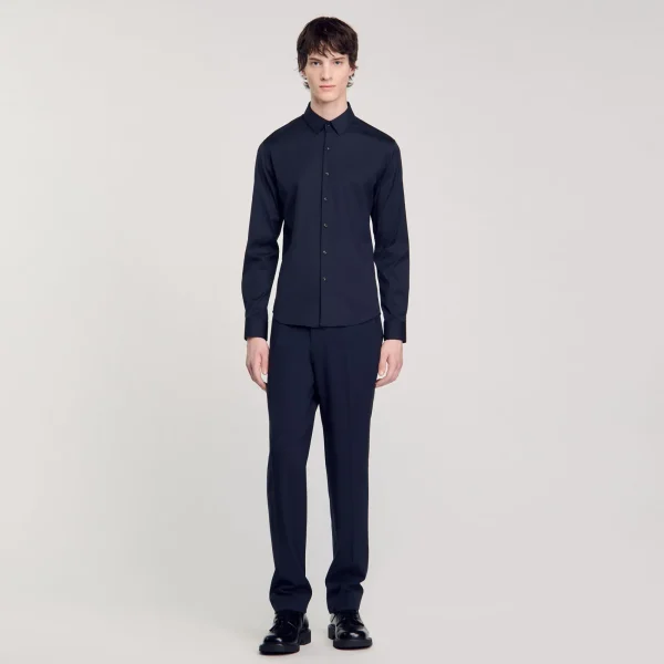 Cheap Chemise Ajustée En Coton Stretch Homme Chemises