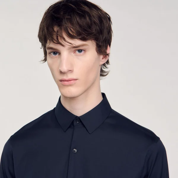 Cheap Chemise Ajustée En Coton Stretch Homme Chemises