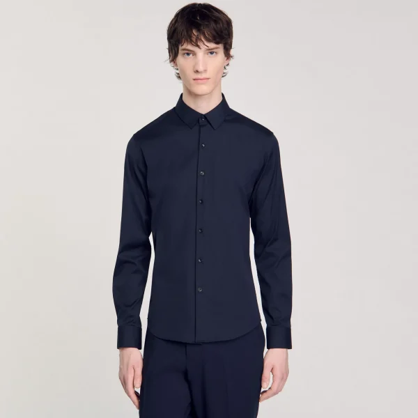 Cheap Chemise Ajustée En Coton Stretch Homme Chemises