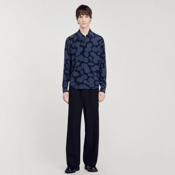 Hot Chemise Imprimé Camélias Homme Chemises