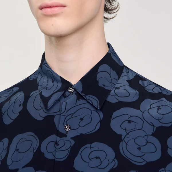 Hot Chemise Imprimé Camélias Homme Chemises