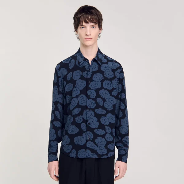 Hot Chemise Imprimé Camélias Homme Chemises
