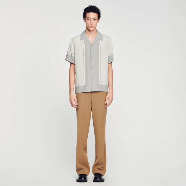 Flash Sale Chemise Imprimée à Manches Courtes Homme Chemises
