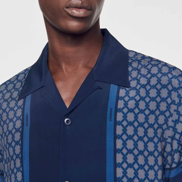 Cheap Chemise Imprimée à Manches Courtes Homme Chemises