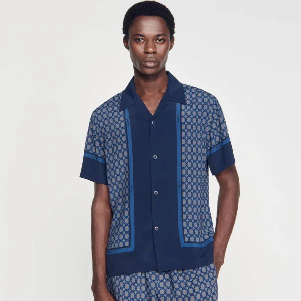 Cheap Chemise Imprimée à Manches Courtes Homme Chemises
