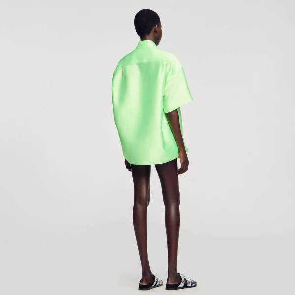 Clearance Chemise Oversized Satinée Femme Ensembles | Tops & Chemises
