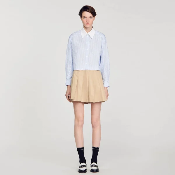 Cheap Chemise Rayée à Strass Femme Tops & Chemises