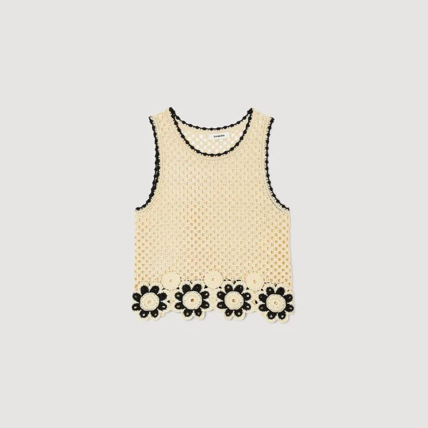 Clearance Débardeur En Maille Crochet Femme Tops & Chemises | Pulls & Cardigans