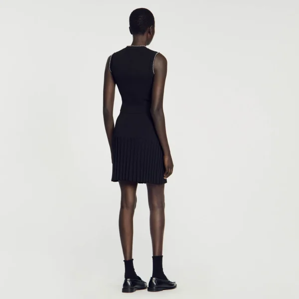 Outlet Débardeur En Maille Orné De Perles Femme Ensembles | Pulls & Cardigans