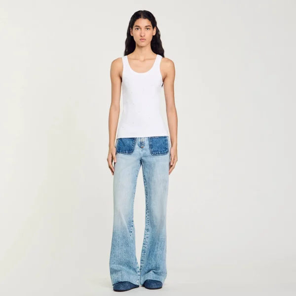 Outlet Débardeur Strassé Femme T-Shirts