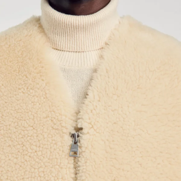 New Gilet Sans Manches En Mouton Retourné Homme Manteaux & Blousons