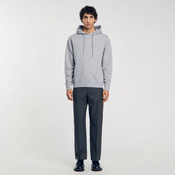 Sale Hoodie Homme Brodé En Coton Biologique Homme Sweats & Joggings