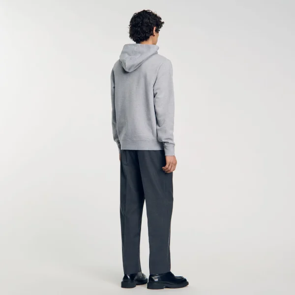 Sale Hoodie Homme Brodé En Coton Biologique Homme Sweats & Joggings
