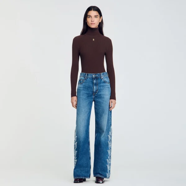 Discount Jean Flare Flammes Femme Pantalons & Jeans