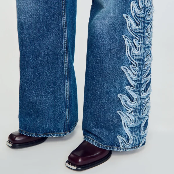 Discount Jean Flare Flammes Femme Pantalons & Jeans