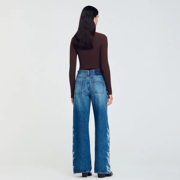 Discount Jean Flare Flammes Femme Pantalons & Jeans