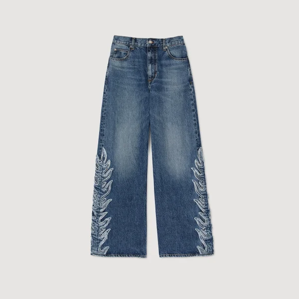 Discount Jean Flare Flammes Femme Pantalons & Jeans