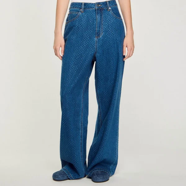 Online Jean Large Strassé Femme Pantalons & Jeans