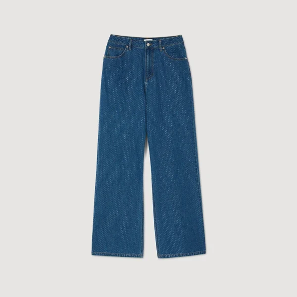 Online Jean Large Strassé Femme Pantalons & Jeans