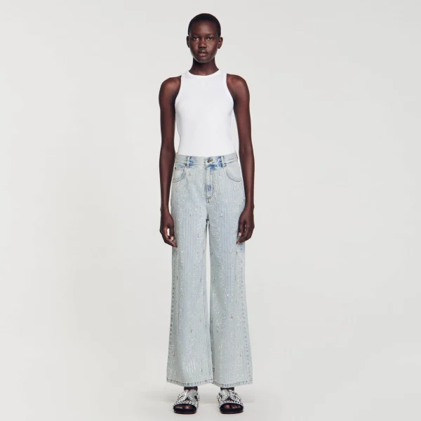 Discount Jean Orné De Strass Femme Pantalons & Jeans