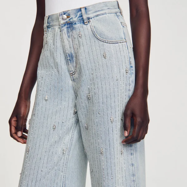 Discount Jean Orné De Strass Femme Pantalons & Jeans