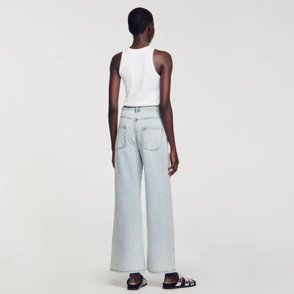 Discount Jean Orné De Strass Femme Pantalons & Jeans