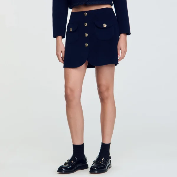 Store Jupe Courte En Laine Double Face Femme Ensembles | Jupes & Shorts