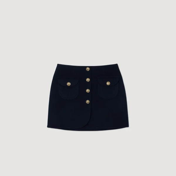 Store Jupe Courte En Laine Double Face Femme Ensembles | Jupes & Shorts