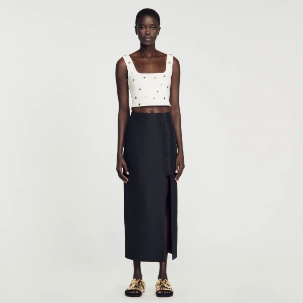 Hot Jupe Midi Fendue Femme Jupes & Shorts