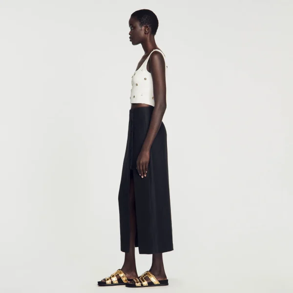Hot Jupe Midi Fendue Femme Jupes & Shorts