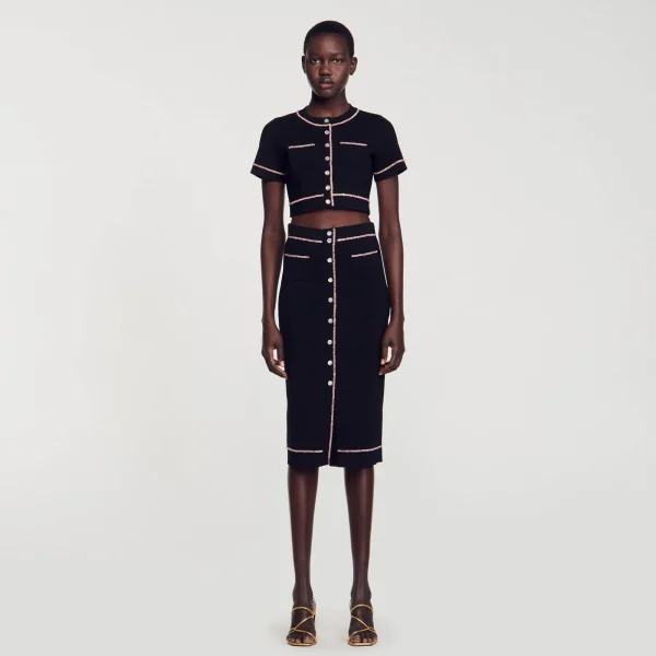 Hot Jupe Midi Strassée Femme Ensembles | Jupes & Shorts