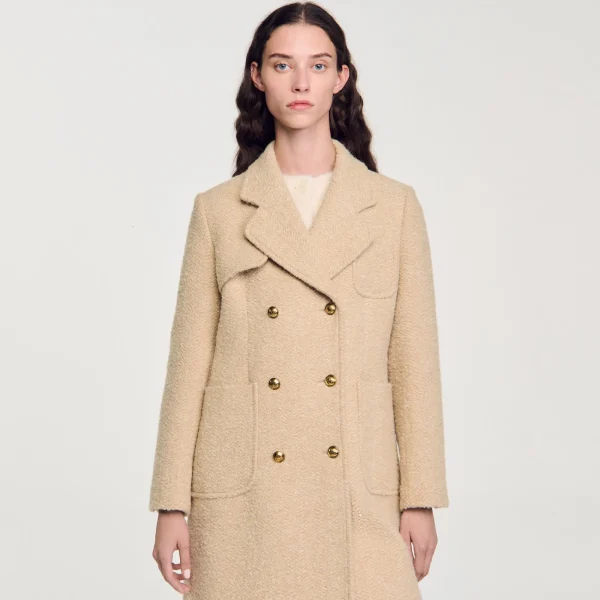 Store Manteau Long à Boutonnage Croisé Femme Manteaux