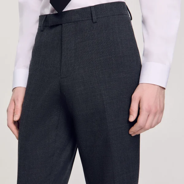 Outlet Pantalon De Costume En Laine Homme Pantalons & Shorts | Costumes & Smokings