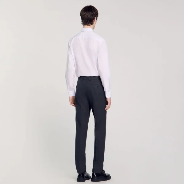 Outlet Pantalon De Costume En Laine Homme Pantalons & Shorts | Costumes & Smokings