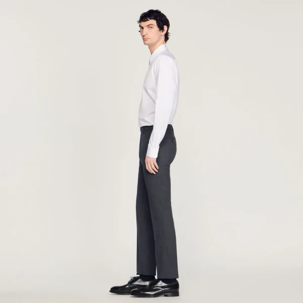 Outlet Pantalon De Costume En Laine Homme Pantalons & Shorts | Costumes & Smokings