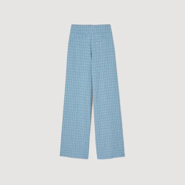 New Pantalon De Costume Large En Tweed Femme Costumes | Pantalons & Jeans